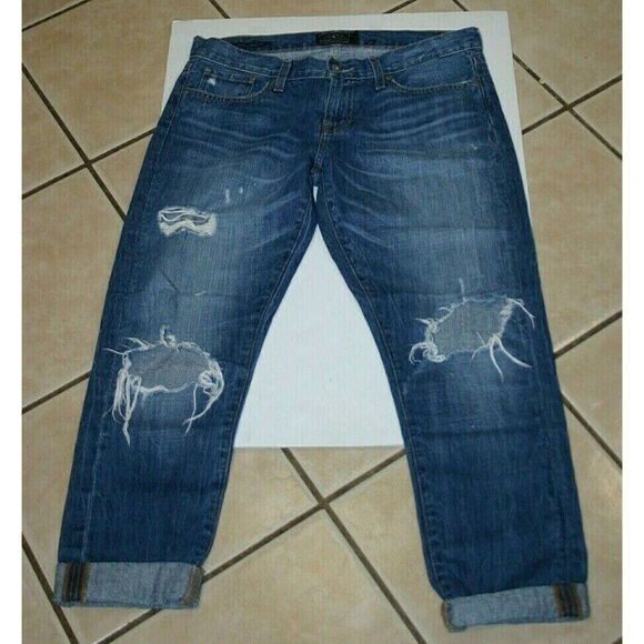 Lucky Brand Denim - Lucky Brand jeans womens 6 Sienna Cigarette distressed 33 x 25 blue